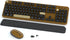 Wireless Full Size Retro Keyboard and Mouse Combos, 2.4Ghz Optical Mouse for Windows, Mac, PC, Laptop (Coffee-Black)