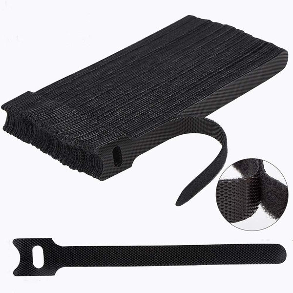 60 PCS 6 Inches Reusable Cable Ties, Adjustable Cord Straps for Wire Organizer and Cable Management - Black