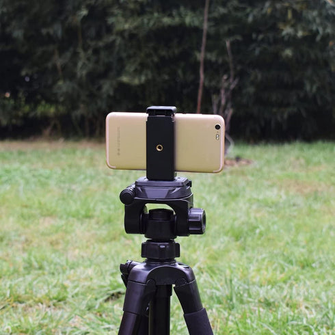 Universal Cell Phone Tripod Mount Adapter, Phone Holder Clip Connector for Monopod Selfie Stick and Mini Tripod
