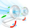 Portable Neck Fan, Rechargeable Personal Hand-Free Mini USB Wearable Neckband Sport Fan, 3 Speed Adjustable (White)