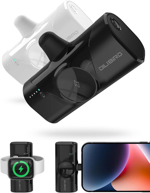 Travel Essentials 2PACK Portable Charger for iPhone 14, 4500mAh Mini Power Bank Compatible with Apple Watch