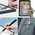 3-Pack Micro-Knit Mesh Tip Capacitive Stylus Pens for Touch Screens with Replaceable Fiber Tips, Cleaning Cloth (Black,
