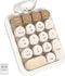 MOFII Wireless Number Pad with Bear - Mixed Milktea Numeric Keypad 18 Keys