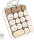 MOFII Wireless Number Pad with Bear - Mixed Milktea Numeric Keypad 18 Keys