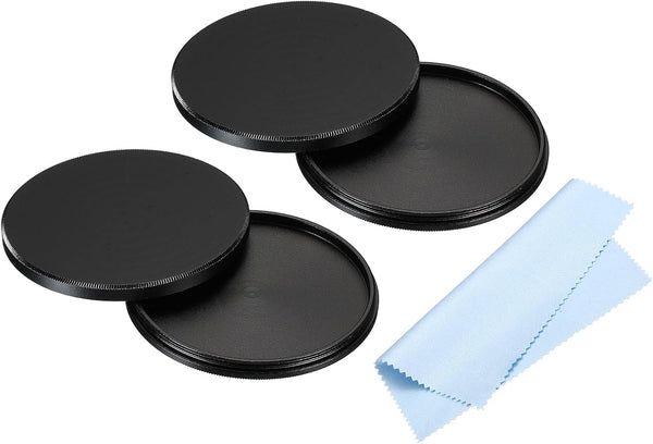 PATIKIL 58mm Lens Cap, 2pcs Universal Lens Filter Stack Cap with Cleaning Cloth for Photography