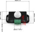 QWORK Motion Sensor LED Switch (2 Pack), 12-24V, 6A, Adjustable Delay Time for LED Strip Lighting, Wall Mount, 3"
