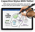 T220 Stylus Pen for Tablet X2, Capacitive Stylus for Touch Screens, Tether Phone Touch Pen for Mobile Phone Tablet PC