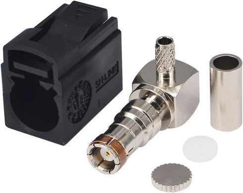 Fakra A RF Coax Right Angle Connector Crimp Jack Female for Black