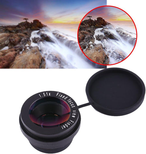 ZZIOLYTHICTRADING 1.5X 6 15mm Fixed Focus Viewfinder Eyepiece Magnifier for DSLR Camera, Durable Eyecup with Mount