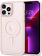 Anuck iPhone 13 Pro Max Case - Slim Fit Magnetic Phone Case, Soft TPU Bumper, Hard Matte Back, Shockproof - Pink
