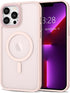 Anuck iPhone 13 Pro Max Case - Slim Fit Magnetic Phone Case, Soft TPU Bumper, Hard Matte Back, Shockproof - Pink