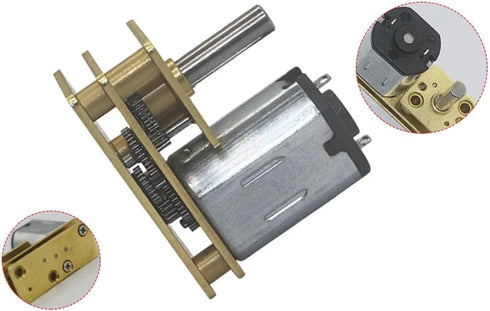 BNCZDOJO JGA1024-N20 3-12V 6V Robot(50RPM,6V) DC Motor with Reversed geared Motor DC Gear Reducer Motor for Toy Models