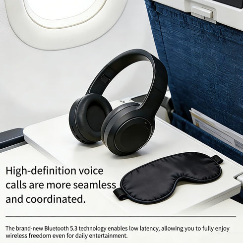 HQYWDSMQE 5.4 Headset Wireless Bluetooth Headphones Over Ear ,Noise Reduction Wireless Headphones with Microphone/Deep