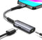 JSAUX USB C to 3.5mm Headphone and Charger Adapter, 2-in-1 AUX Mic Jack with PD 60W Fast Charging for iPhone 15 Pro