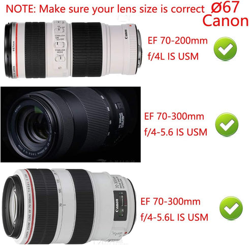 67mm Lens Cap Cover for Canon 90D 77D T8i kit EF-S 18-135mm Lens, Nikon D850 D780 kit 16-85mm Lens (2 Pack)