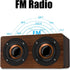 Yoidesu Bluetooth Speakers, Home Party Wireless Speaker with FM Radio, Portable Bluetooth Speaker (Brown)