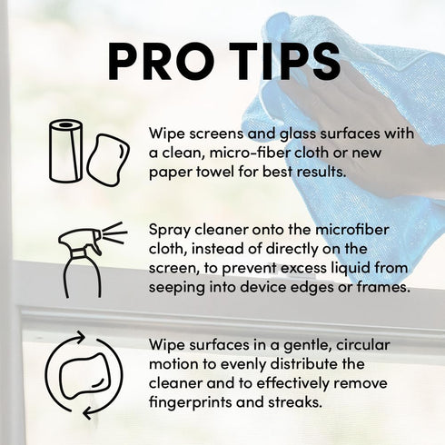 18 oz (Pack 1) Clean Revolution Pro Digital Screen and Glass Cleaner, Spray and Wipe TV Screens, Computers, Mirrors