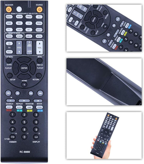 The New RC-898M ONKYO AV Receiver Remote Controller, Replaces RC898M, Suitable for TX-NR747, TX-NR545, TX-NR646