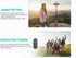 VistaGrip 63 10M Selfie Stick Tripod for iPhone/Android - Expandable Phone Tripod with Fill Light, Bluetooth Remote