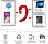 Ear Hook Bluetooth Wireless Headphone, Non Ear Plug Headset with Microphone, Single Ear Noise Cancelling for Android