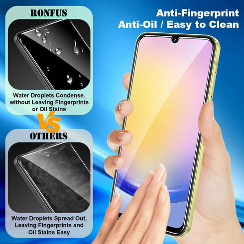 2+2 Pack Tempered Glass Screen Protector for Samsung Galaxy A25 5G with Ultra HD Camera Lens Protector