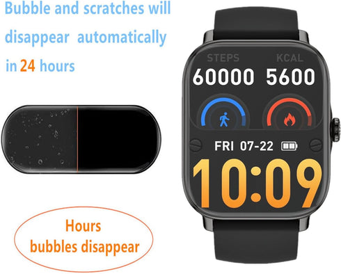 Compatible 6 Pack Screen Protector for Zhizhi P72 Smart Watch, Full Coverage Clear TPU Film