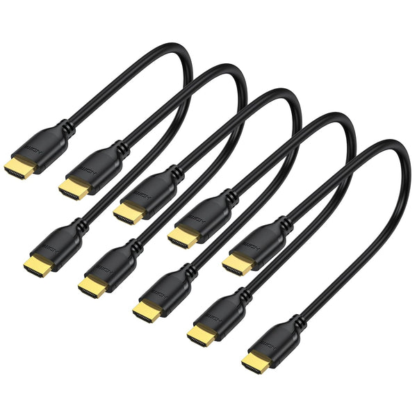 Short HDMI Cable 1 Foot 5-Pack, 4K 1FT HDMI to HDMI Cable
