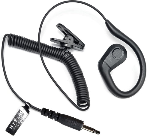 HYS Wired Earbuds Headphones with Secure Ear Hooks - 3.5mm Earpiece for Shoulder Speaker Microphones
