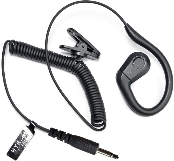 HYS Wired Earbuds Headphones with Secure Ear Hooks - 3.5mm Earpiece for Shoulder Speaker Microphones