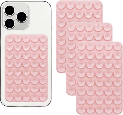 Generic 3 Pieces Suction Cup Phone Case, Silicone Suction Phone Case Mount, Adhesive