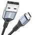 FEMORO 6ft Micro USB Cable, USB Type A to Micro USB 2.0 Charger Cables for Data Transfer & Charging, Braided Compatible