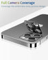 Tamoria 2 Pack Camera Lens Protector for iPhone 13 Pro/Pro Max, Metal & Tempered Glass, LIDAR Support, Anti-Explosion,