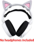 HUYUN Silicone Cat Ears Headsets, Attachable Accessory Compatible with SteelSeries Arctis 5, Bose NC700 QC35 - Silver