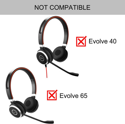 Replacement Ear Pads for Jabra Evolve2 65 (65MS 65UC USB)/Evolve2 40 (40UC 40MS USB)/Elite 45h On-Ear Wireless