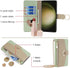 Asuwish Phone Case for Samsung Galaxy S23 Ultra 5G Wallet Cover with Screen Protector and Mirror Flip Cover Ring Card Holder Crossbody Strap Cell S23Ultra 23S S 23 23Ultra 6.8 inch Women Girls Green