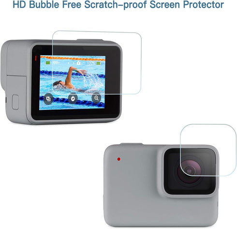 D&F Waterproof Housing Case for HERO7 White & Hero 7 Silver, 30M Underwater Photography Protective Shell with Screen