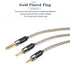 GUCraftsman 3.5mm Stereo Male to 4.4mm Balanced Female Portable Headphone Adapter Cable, 6N Single Crystal Silver for