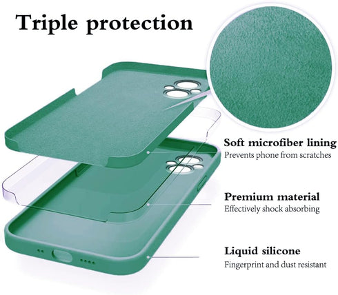 OnePlus Nord N20 5G Case, Dark Green, Silicone Liquid Soft Smooth Touch Shockproof Thin Cover