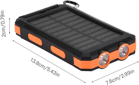 SUNGOOYUE 10000mAh IP6, Bank Kit, Portable Outdoor Fast Charger with Dual USB Ports, for Camping Travel Hiking (Black
