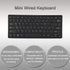 Yoidesu Mini Wired Keyboard, Thin Full Size USB Corded Keyboard for PC, Computer, Laptop, Windows