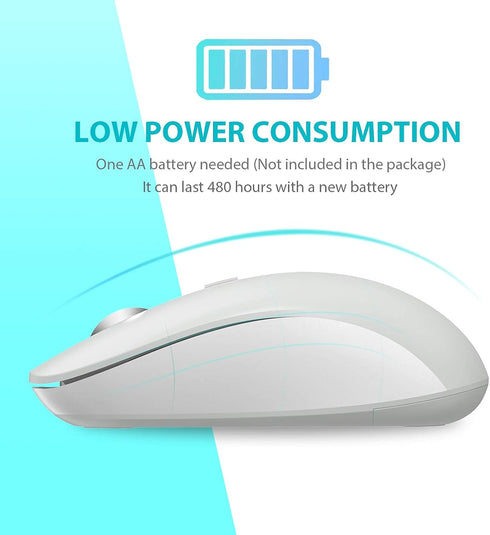 JOYACCESS Bluetooth Mouse, 2.4G Wireless Dual Mode Mouse for Laptop, MacBook, Windows, and Android - Gray