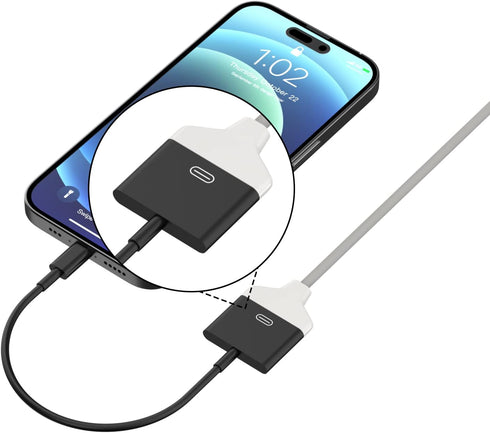 Lightning to 30 Pin Adapter for iPhone, Apple MFi Certified 8-Pin to 30-Pin Female Converter