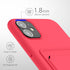 kwmobile Case for Apple iPhone 11 - TPU Phone Cover with Credit Card Holder - Neon Pink