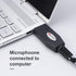 1/4" 1/4" inch 10Ft Devinal USB to Dual Stereo Audio Cable, USB-A to Dual Output Cord Connector, PC to Stereo Audio