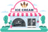 CORFOTO Fabric 10x8ft Ice Cream Shop Backdrop Pink White Striped Awning Brick Building