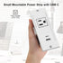 Geao Adapter 1500W Inset Small Recessed Power Strip with USB Electrical Outlet Extender Plug Extension Cord Hidden