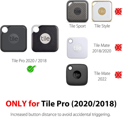Silicone Case for Tile Pro 2020 & 2018 with Keychains, 2 Pack Anti-scratch Protective Cover with Carabiner (Navy/Fluorescent Green)