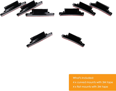 Sametop 8 Pack Adhesive Helmet Mounts Curved Sticky Flat 3M Kit for GoPro Hero 13 12 11 10 Max 9 8 7 6 5 4 Session
