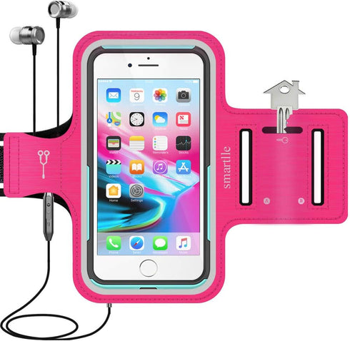 Arm Phone Holder for Running, Armband Cellphone for iPhone 15 14 13 12 11 Pro Max/XR/8 7 6s Plus, Galaxy A/S/Note Up to
