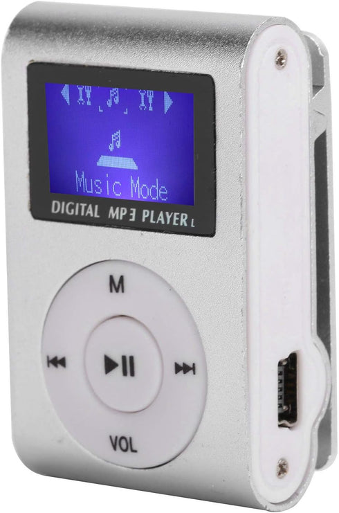 wendeekun MP3 MP3 MP3 Clip Player, Digital Lossless Music Player, Portable Mini Music Player Sports BackClip LCD Screen